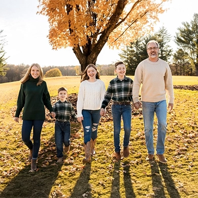 Endodontist Hickory NC Robert Scott Nance With Family Outdoors